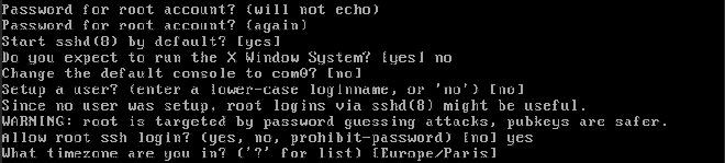 Screenshot of the OpenBSD user configuration part